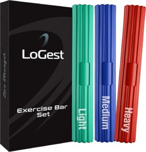 Logest Twist Hand Exerciser Bars for Physical Therapy - Relieves Tendonitis Pain & Improve Grip Strength - Tennis Elbow, Golfer's Elbow, Tendonitis, Wrist, Forearms Pain Relief Hand Therapy Bar