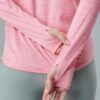 4-Pack: Womens Long Sleeve Athletic Tops with Thumb Holes – Dry Fit Active Crewneck Workout Tees