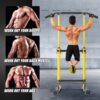 soges Power Tower Pull Up Bar Station, Free Standing Pull Up Rack Dip Station for Home Gym, Height Adjustable Home Strength Training Fitness Workout Equipment
