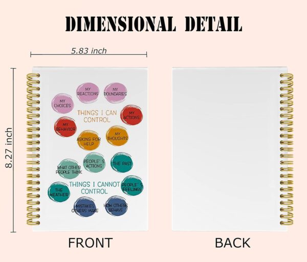 Knibeo Mental Health Journal Notebook - Anti Anxiety Notebook, 5.5×8.3 Spiral Bound Notebook with 164 Pages, Therapist Notebook, Mental Health Gifts, College School Supplies