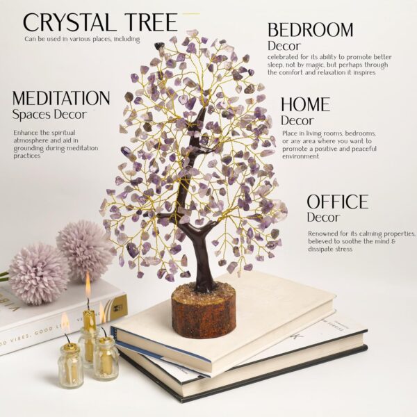 Amethyst Tree, Crystal, Tree of Life, Feng Shui, Money Tree, Gifts for Women, Room Decor, Desk Accessories, Rock Stones, Healing Crystals, Meditation Accessories
