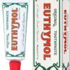 [Euthymol] Natural Flouride-Free Formula/Strong Mint Flavor for Fresh Breath, 3.7 oz | Classic Pink Toothpaste for Fresh Breath, Plaque & Tartar Remover | Travel Size Aluminum Recyclable Tube