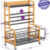 Weight Rack for Dumbbells, Dumbbell Rack Weight Stand, VOPEAK Home Gym Storage Rack for Yoga Mat Kettlebells and Strength Training Equipment, Weight Storage Holder Rack for Dumbbells with Wheels