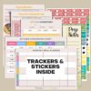 Life & Apples Meal Planner with Grocery List - Weekly Menu Plan and Prep, Healthy Diet and Weight Loss Tracking, 1 Year Undated Meal Planning Notebook, 5 X 8 Inch Spiral Notebook, Mint Green