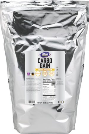 NOW Foods Sports Nutrition, Carbo Gain Powder (Maltodextrin), Rapid Absorption, Energy Production, 12-Pound