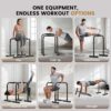 Sportsroyals Dip Bar, Adjustable Parallel Bars for Home Workout, Dip Station with (300/400/1200LBS) Loading Capacity
