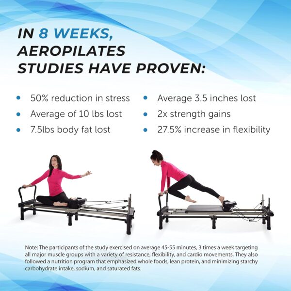 AeroPilates Reformer Home Workout Equipment, Pilates Machine w/Resistance