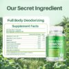 Body Deodorizing Supplement, Natural Internal Odor Control Pills for Men & Women, Chlorophyll Capsules for Skin, Breath, and Gut Health (60 Capsules)