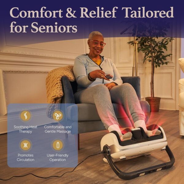 Cloud Massage Shiatsu Foot Massager with Heat, Deep Kneading Therapy for Pain Relief, Circulation, Post-Activity Relaxation – Valentine Gift for Plantar Fasciitis, Neuropathy, and Arthritis Relief