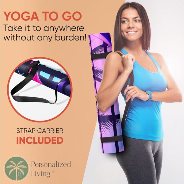 Custom Yoga Mat | Ships Next Day | Customize | Workout Mat for Men and Women | Non Slip Rubber Exercise Mat | 4mm Thick Gym Mat for Meditation, Pilates, Yoga, Gym
