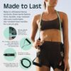 Retrospec Train Resistance Bands Set (5pc) Workout Bands w/Handles, Door Anchor, Carry Bag for Women & Men