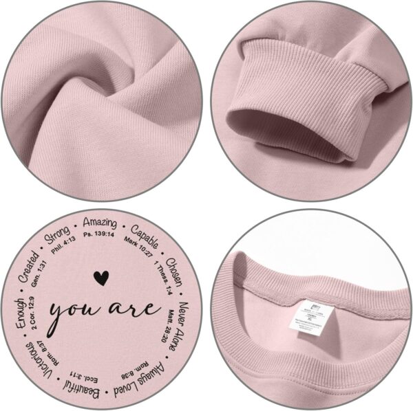 Christian Sweatshirts for Women Faith Jesus You Are Enough Inspirational Shirts Blessed Saying Positive Pullover Top