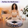 Aila Meditation Cushion with Yoga Mat – Luxurious Meditation Accessories Spiritual Decor Zafu Meditation Cushion – Meditation Floor Pillow for Women Include Extra Cushion Cover – Memory Foam Material
