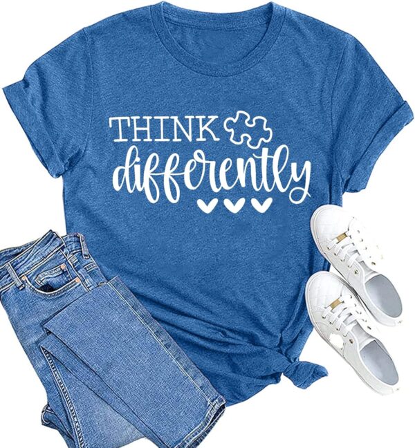 MAIHUN Autism Awareness Shirt for Women - Accept, Understand, Love Autism - Teacher Tshirt - Support Month Tee