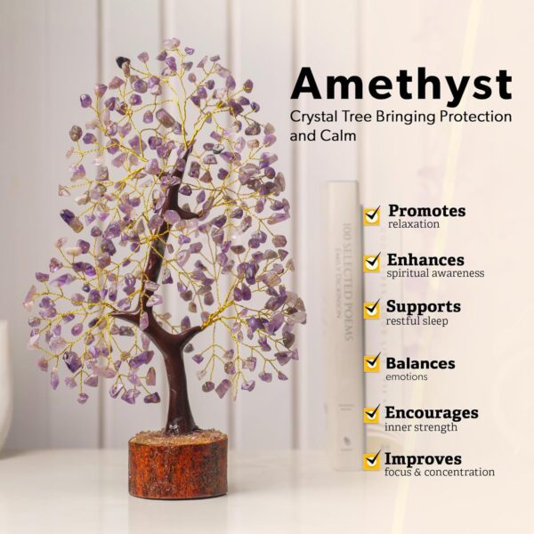 Amethyst Tree, Crystal, Tree of Life, Feng Shui, Money Tree, Gifts for Women, Room Decor, Desk Accessories, Rock Stones, Healing Crystals, Meditation Accessories
