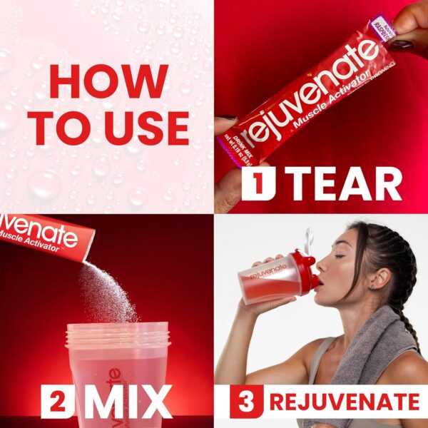 Rejuvenate Muscle Building Drink Sticks – Patented EAAs, 1 Stick = 40g Whey Protein Isolate, 11x Better Than Whey Protein, GLP-1 + Bariatric Approved*, Packaging May Vary, Citrus Blast, 14 Count