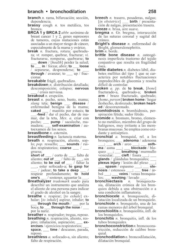 Merriam-Webster’s Spanish-English Medical Dictionary (English, Spanish and Multilingual Edition)