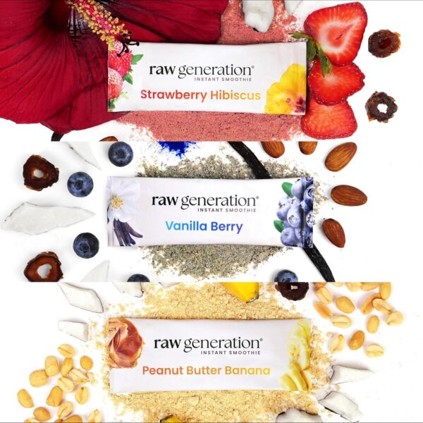 Raw Generation Instant Smoothie Detox Gut Cleanse | Healthy Weight Management | 100% Raw Natural Juice - No Added Sugar | Convenient On-the-Go | 3-Day Juice Cleanse | 18 Superfood Drink Powder Packets