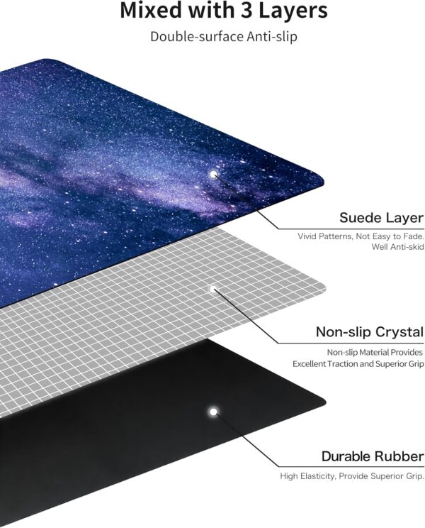 nuveti Printed Travel Yoga Mat-1/16 Inch Thick Non Slip Fitness Workout Mat with Carrying Bag, Foldable Lightweight Suede & Natural Rubber Yoga Mat for Yoga Pilates and Fitness 72" L x 24" W x 1.5mm