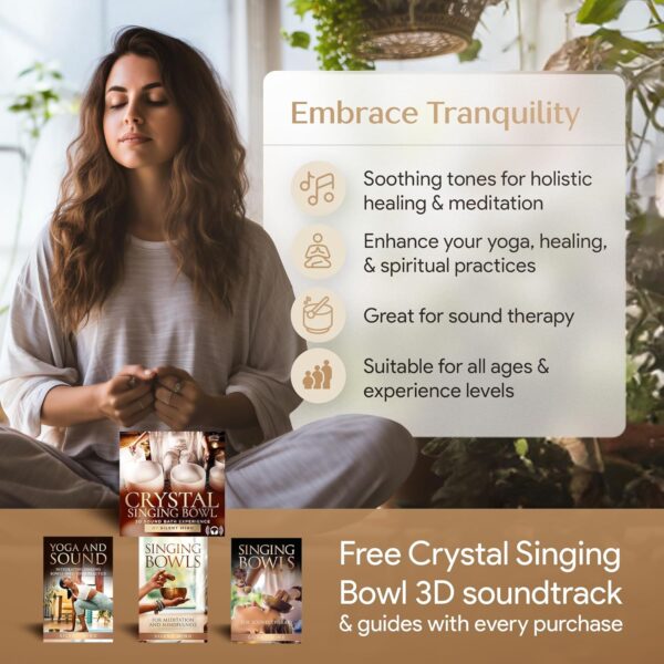 Tibetan Singing Bowl Set – Authentic Hand-Tuned Sound Bowl for Meditation – Complete Meditation Bowl Kit with Cushion, Mallet, Box & Guide – Perfect Tibetan Bell for Yoga, Relaxation, & Sound Healing