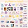50 Pcs Inspirational Vision Board Stickers, Cute Motivational Quotes Positive Affirmations Designs Sticker, Vision Board Supplies for Goal Setting Personal Growth Gratitude Wellness