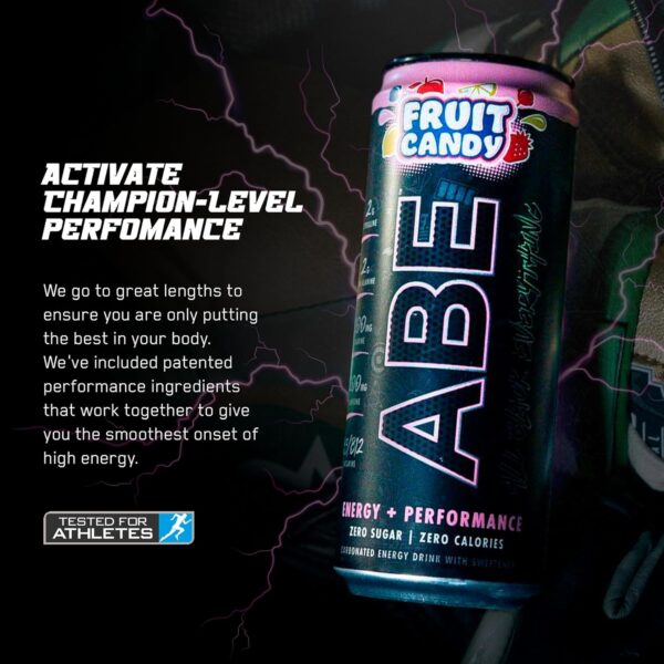 All Black Everything Sugar Free Energy Drink | Fruit Candy | 0 Calories | 12 Pack | 200mg Natural Caffeine | Pre-Workout Sport Drink for Men and Women