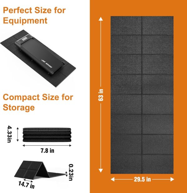 81s9EvrYbL._AC_SL1500_.jpg HOVSCO Foldable Treadmill Mat Non-Slip Exercise Bike Mat, 1/4" Thick, 30"x63" Waterproof Walking Pad Mat for Carpet, Hardwood Floors, Workout, Indoor Bikes, Fitness Equipment, Home Yoga