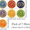Maydahui 7 Sheets Chakra Wall Stickers Yoga Zen Meditation Room Wall Decals (6x6 Inch) Peel Stick Art Decals Decor for Yoga Studio Decor Yogi Spiritual Gift