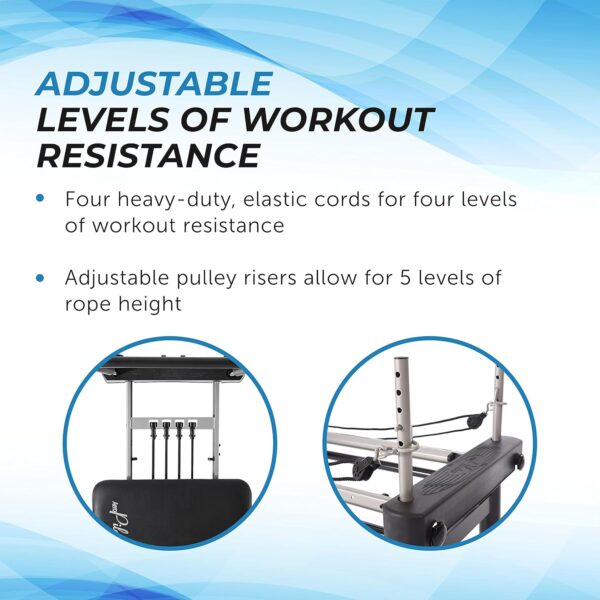 AeroPilates Reformer Home Workout Equipment, Pilates Machine w/Resistance