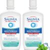 SALIVEA Dry Mouth Mouthwash - Soothing Mint Mouthwash with Natural Salivary Enzymes - Gentle Mouthwash to Aid Dry Mouth Care - Breath Freshener & Dry Mouth Care - Mint Flavor (2 Pack)
