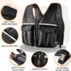Prodigen Adjustable Weighted Vest 0-10 lbs/0-18 lbs for Women Men for Running Walking Cardio and Strength Training with Shoulder Pads and Reflective Stripe