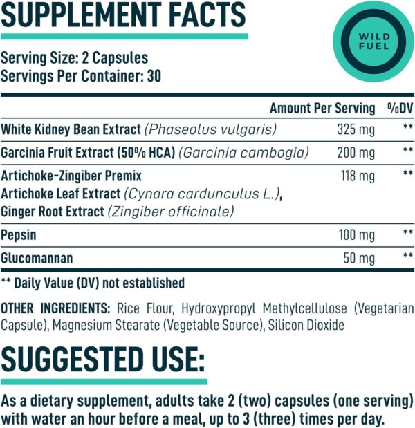 Appetite Suppressant for Weight Loss, Hunger Suppressant - Diet Pills That Work Fast for Women and Men - Garcinia Cambogia, Glucomannan, White Kidney Bean Carb Blocker and Fat Burner - 60 Veggie Caps