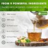 60 Bags - SIimming Detox Tea Caffeine Free - Herbal Tea with Chamomile, Hibiscus Tea & Ginger Root for Colon Cleanse – Natural Citrus & Cinnamon Herbal Tea for Digestive Health