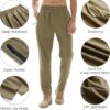 Men's Lightweight Quick Dry Hiking Running Pants Outdoor Sports Breathable Zipper Pockets Athletic Work Pants