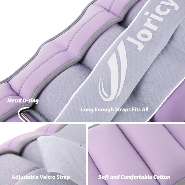 Adjustable Ankle Weights for Women Men Kids 1/2/3/4/5/6/8/10/12/20 LBS 1 Pair Wrist Leg Arm Weights with Removable Weight Strength Training Weight for Walking Running Fitness Physical Therapy