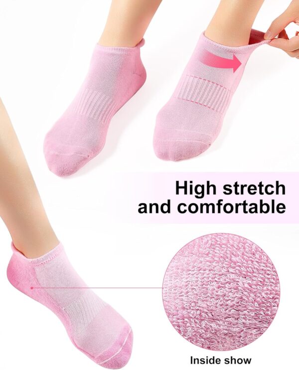 4 Pairs Non Slip Yoga Socks, Women Grips Socks for Pilates Barre Home Workout Hospital Anti Skid Socks for Men
