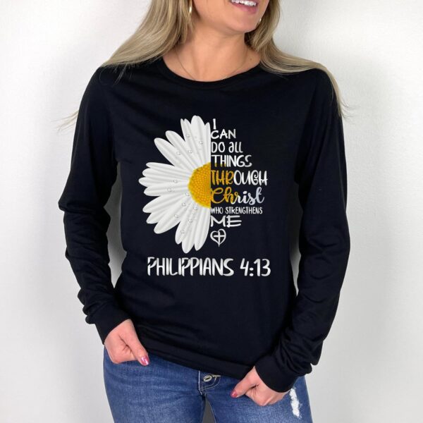 Love in Faith | I Can Do All Things Daisy | Christian T-Shirts for Women | Faith-Based | Christian Gifts