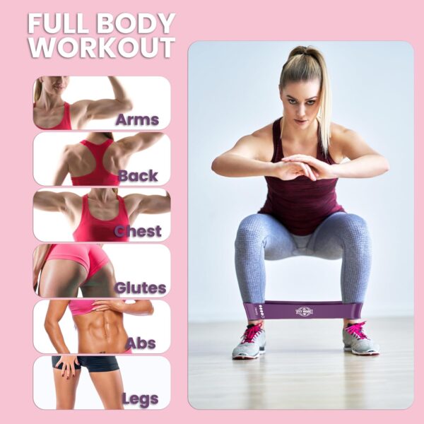 Resistance Bands for Working Out, Set of Elastic Bands for Exercise, Physical Therapy, Strength Training, Pilates, Fitness, Yoga, and Home Workouts, Bandas de Resistencia para Hacer Ejercicio