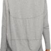CRZ YOGA Pima Cotton Long Sleeve Workout Shirts for Women Loose Fit Athletic Yoga T-Shirts Casual Boat Neck Fall Tops