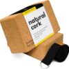 Luxury Cork Yoga Block Set - Extra Large Yoga Blocks with Performance Grade Portuguese Cork | High Density, Non-Slip Support for Safer Balancing | 2 Pack | Extra Long Yoga Strap Included