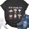 Mental Health Matters Shirt Women It's Okay to Make Some Mistakes T-Shirt Special Education Teacher Tee Tops