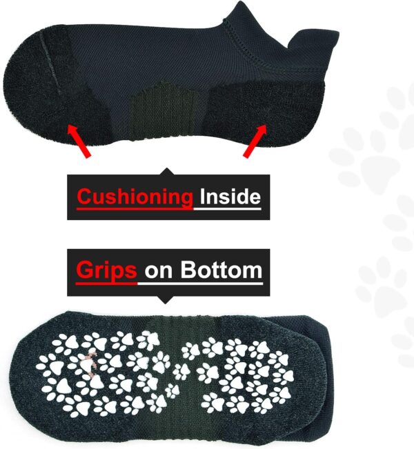 KitNSox 2 Pack Non Slip Grip Yoga Socks for Men Women, Non Skid Cushioned Hospital Maternity Ballet Pilates Floor Dance Socks