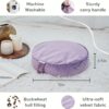 Mindful and Modern Velvet Meditation Cushion - Luxury Zafu Floor Pillow for Yoga - Large Buckwheat Meditation Pillow with Luxe Removable Cover in Six Colors