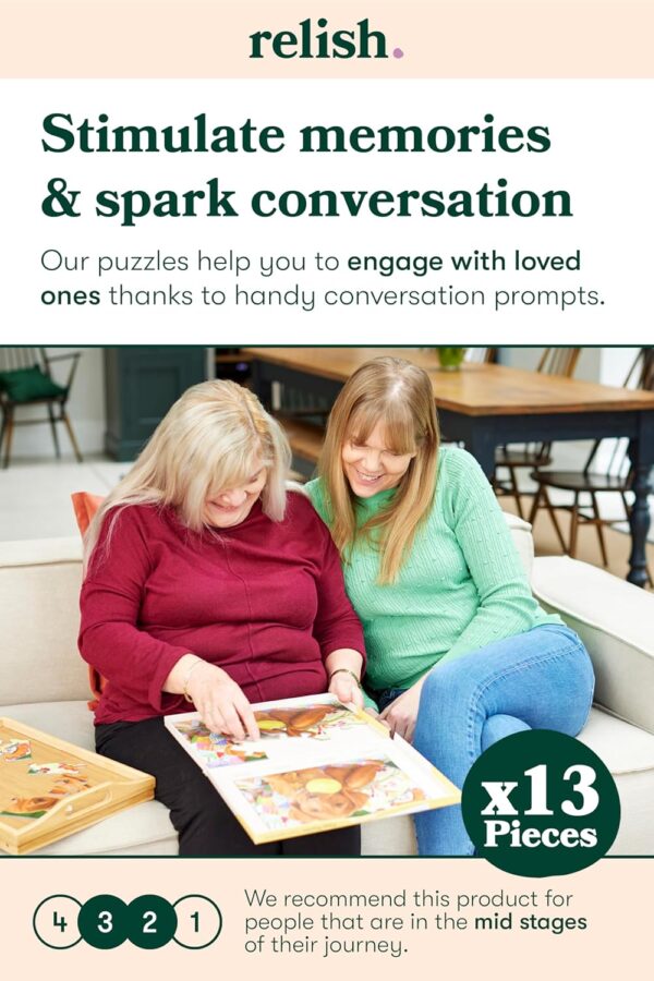 Relish Dementia Puzzles for Adults, 13 Piece Blooming Lovely Jigsaw Puzzle, Alzheimerís Products and Activities