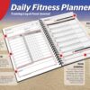 SaltWrap Daily Fitness Planner Workout Planner & Log Book, Exercise Gym Notebook Wellness, Health, Nutrition, and Food Plan Tracker, Weight Loss Goal Tracking (Daily + Weekly Logs)