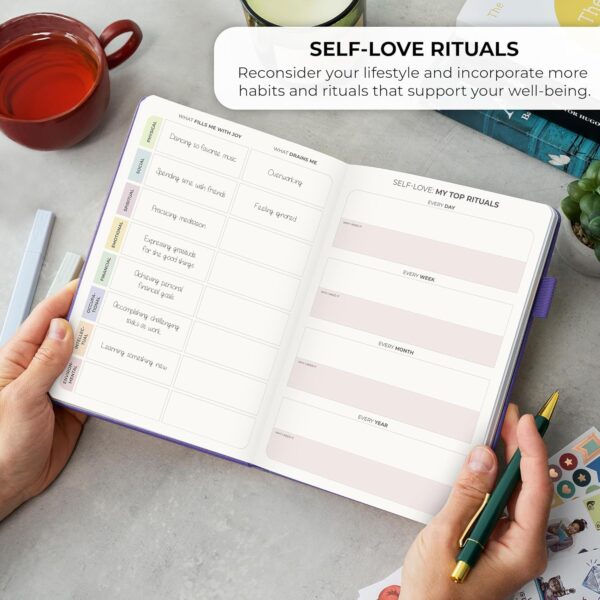 Clever Fox Self-love Journal – Guided Self-Discovery Log for Self-care, Reflection & Self-help, Mental Health, Gratitude & Mindfulness (Purple)