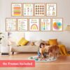 9 Calming Corner Posters, Feelings Chart for Kids, Calm Down Corner Mental Health Posters, Preschool Classroom Educational Poster Emotions Chart Coping Skills, Wall Art Decoration Mood Calming Sticker