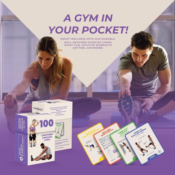 Unlock Pain Relief: 100 Stretching Exercise Flashcards for Yoga, Pilates, Physical Therapy, & Functional Movement! Replace Stretch Bands or Straps with The Ultimate Flexibility Tool!
