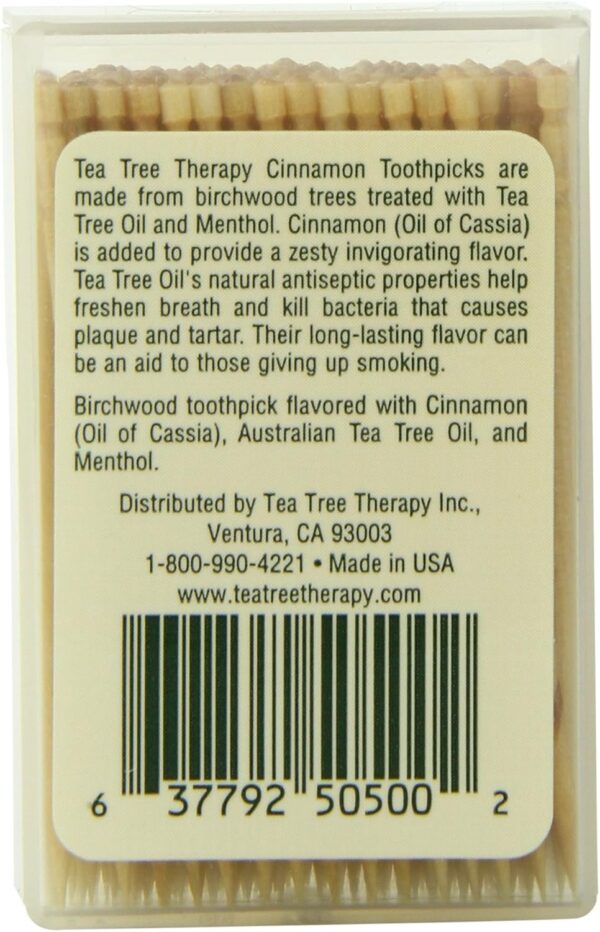Tea Tree Therapy Toothpicks, Cinnamon, 100 Count