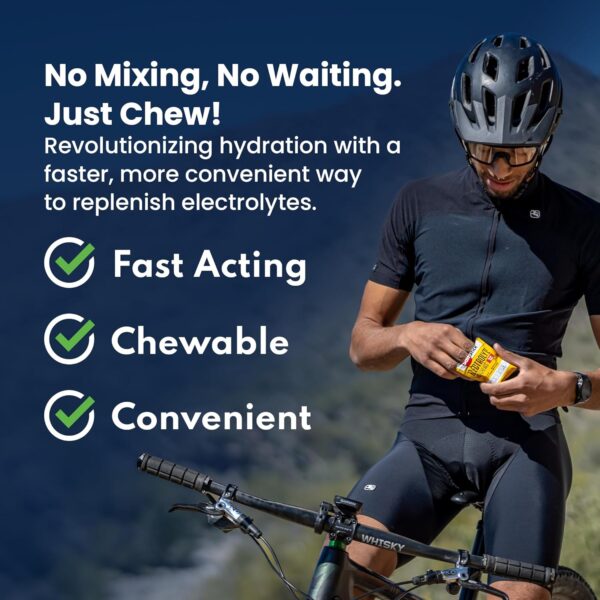 SaltStick Electrolyte FastChews - 60 Peach Chewable Electrolyte Tablets - Salt Tablets for Runners, Sports Nutrition, Electrolyte Chews for Hydration